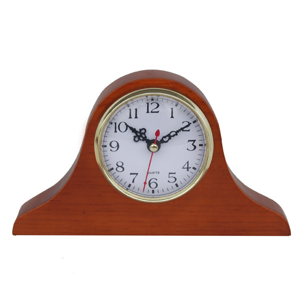 Classic Old style silent table desk retro vintage antique wooden mantel clock