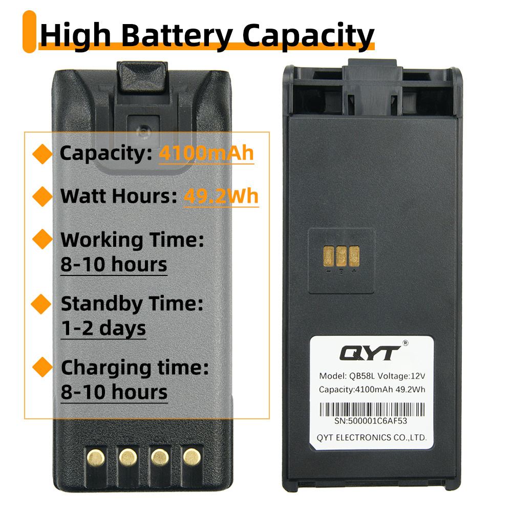 NEW QYT 27MHz CB-58 Radio Standard Handheld 40 Channel AM/FM CB Radio(4W Handheld Walkie Talkie) 26.965-27.405MHz