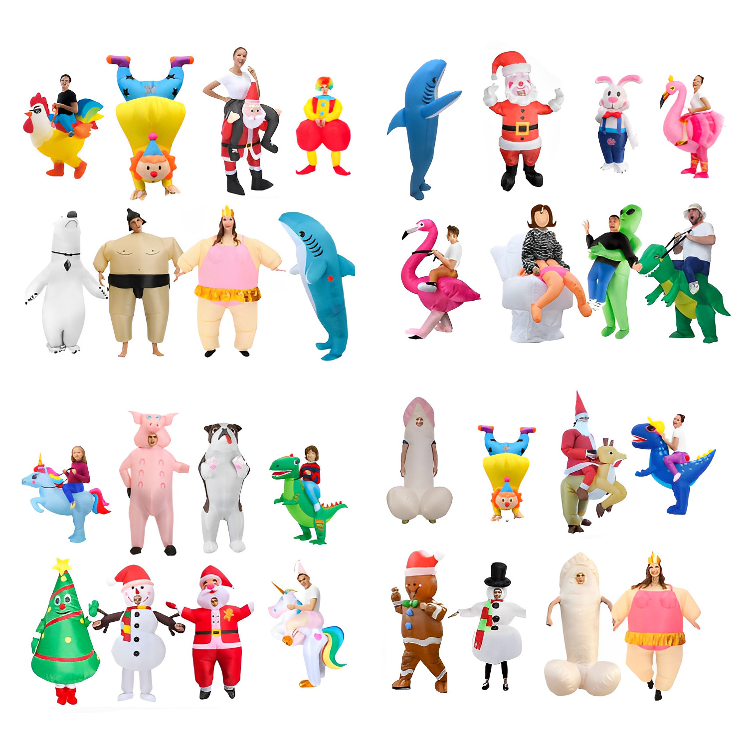 Supper Funny Christmas Inflatable Costume Christmas Blow-up Costume for Halloween Costume/Christmas Party