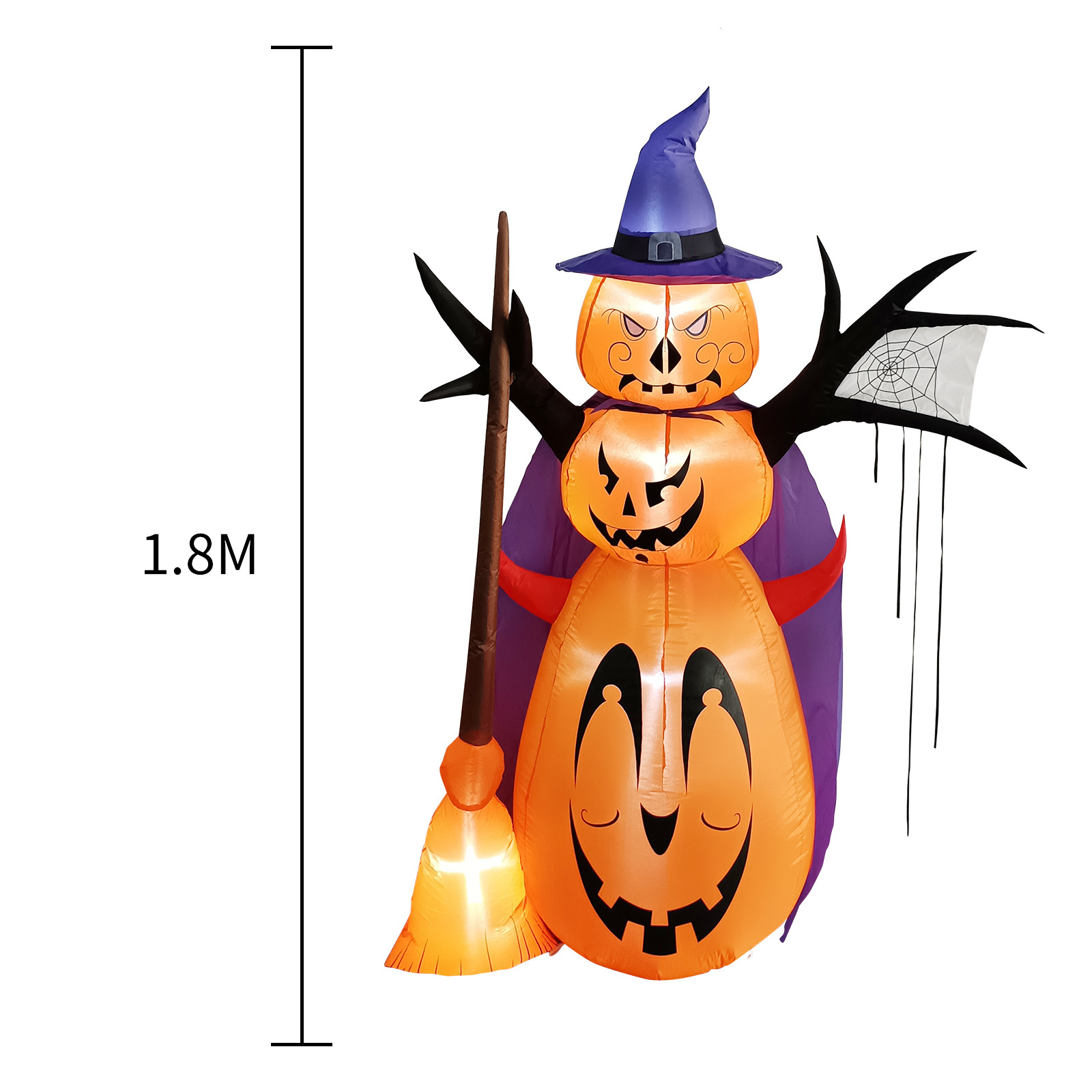 6FT Halloween Inflatables Outdoor Decorations with LED Lights, Halloween Inflatables Pumpkin Decoration Cute Halloween