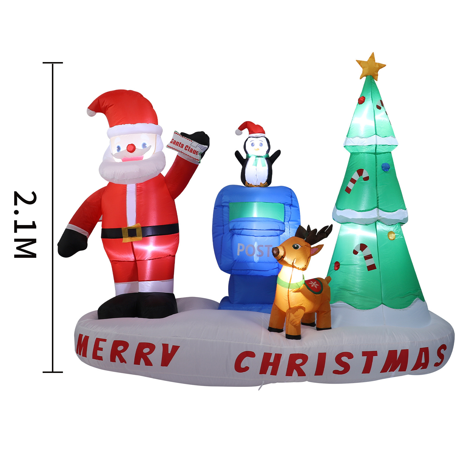 wholesales christmas inflatable merry go round christmas inflatable santa and tree outside china christmas