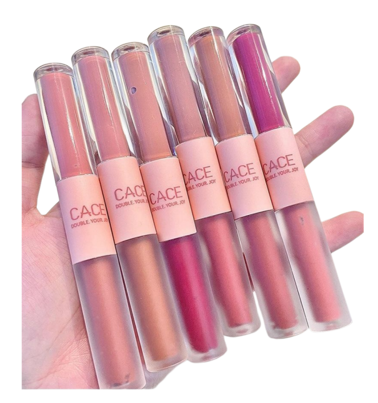 Hot-selling Dual-purpose Gray Pink Japanese Low-saturation Waterproof Mirror Matte Lipstick