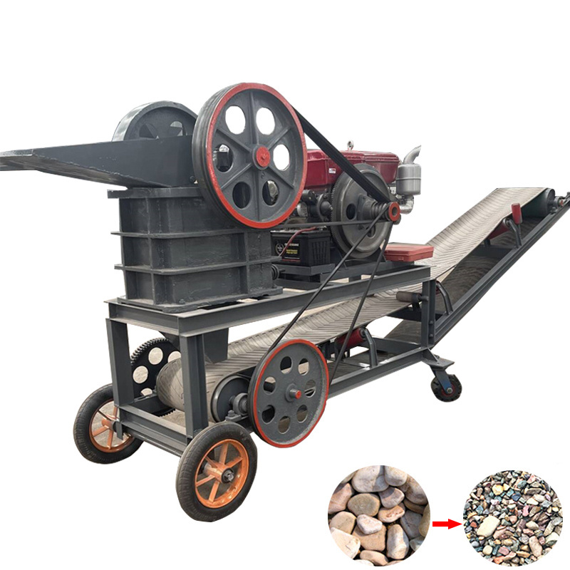 220*350 Hard Stone Jaw Crusher Low Price Small Diesel Engine Jaw Crusher With Screen