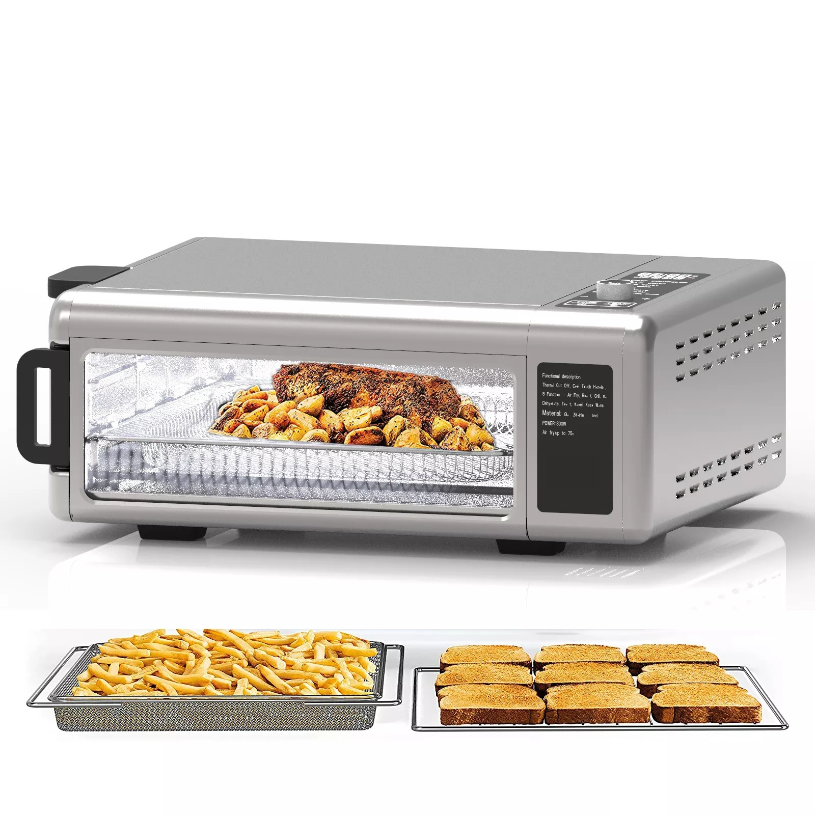 2022 new type 17l small electric toaster 9-in-1 multifunction home baking oven with grill pan