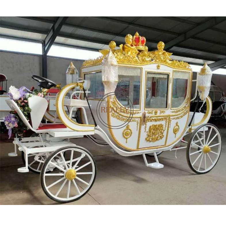 Cinderella Pumpkin Princess Wedding Carriage Horse Drawn Carriage Royal Horse Trailer for Sale