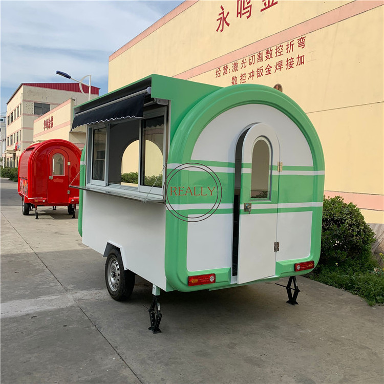 2024 Cheap price good quality mobile pizza food cart for snack machine food trailer with sunshade and awning