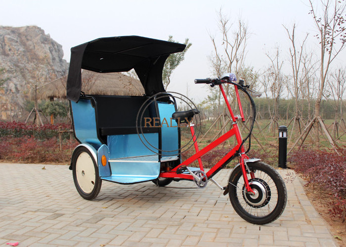 2024 Fully Painted Tricycle Pedicab Rickshaw Used for Transport Passengers Electric Cargo Bike Enclosed