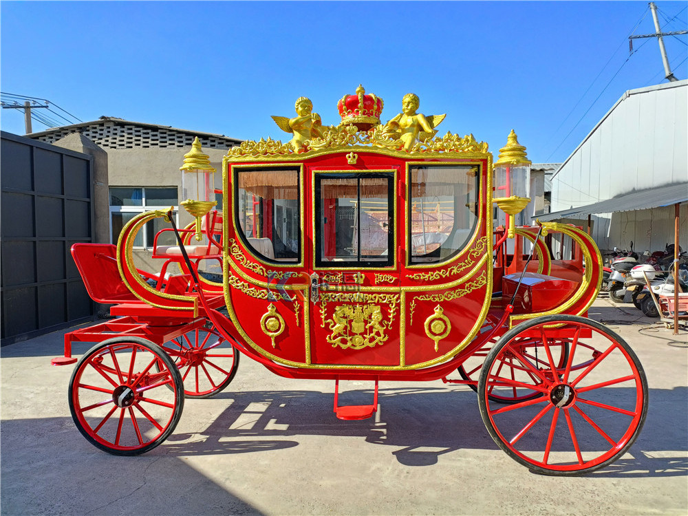 Factory Customized Luxury Electric Royal Carriage For VIP Reception European Style Carriage Sightseeing Electric Carriage