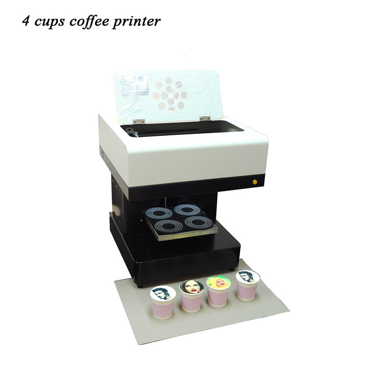 OEM Food Printer New design Latte Art Foam milked coffee Printer, Chocolate /Cake/Biscuit Printing machine with ink