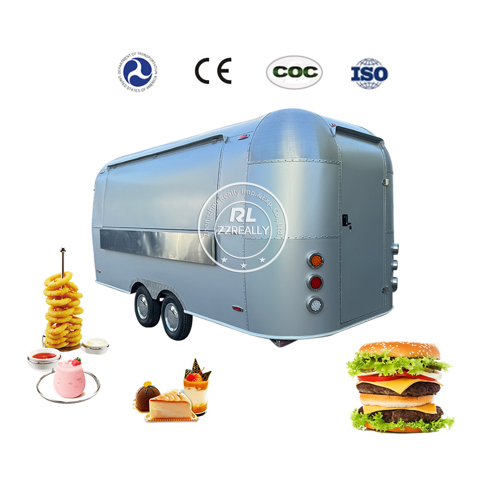 2024 Long Service Life Fully Equipped Professional Beer Bar Snack Machines Vending Food Trailer Cart Food Truck