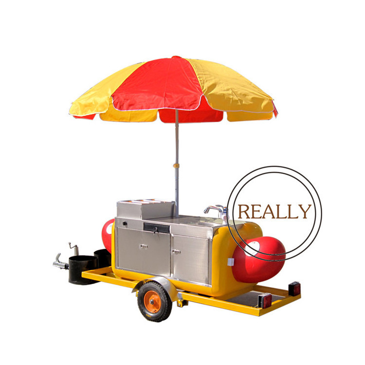 2024 Gas hot plate hot dog catering cart with umbrella