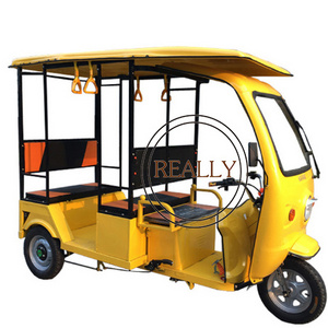 OEM Electric Tricycles 3 Wheel Motorcycle for Passenger Rickshaw Taxi Tuk Tuk with Solar Panel