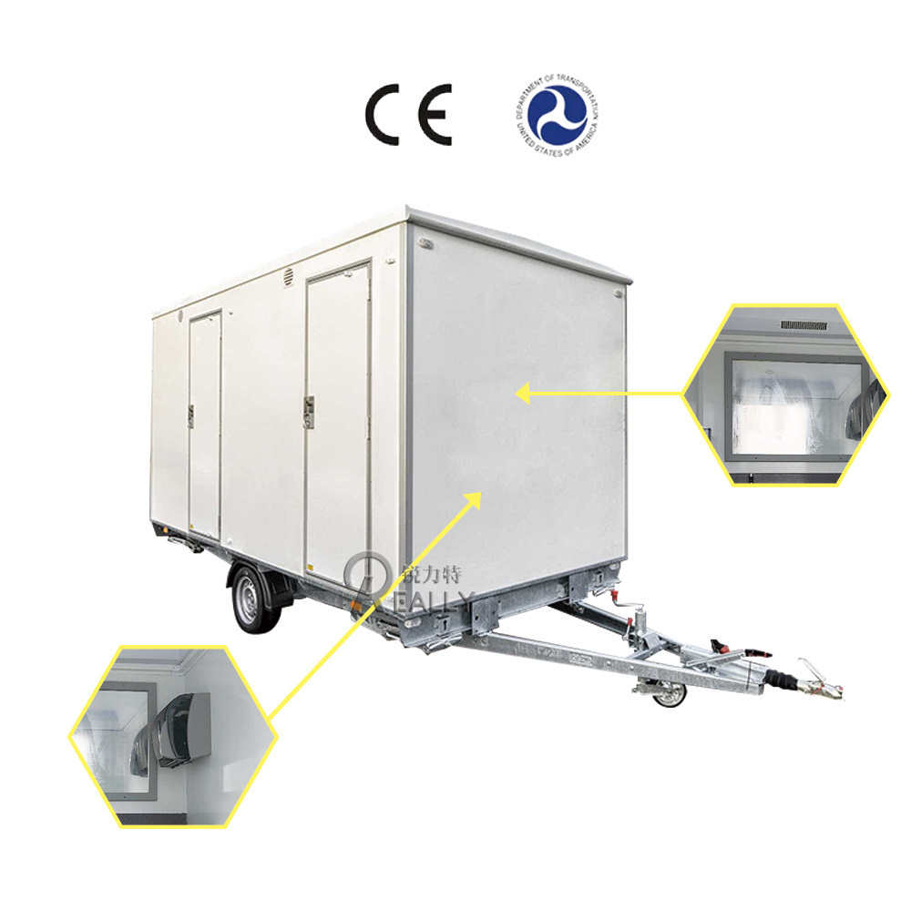 Ready To Use Prefab House Chemical Toilet Outdoor Mobile Toilet Piece Mobile Toilet Trailer Portable Bathroom Cabin