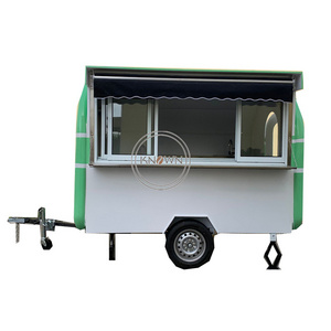 2024 Cheap price good quality mobile pizza food cart for snack machine food trailer with sunshade and awning