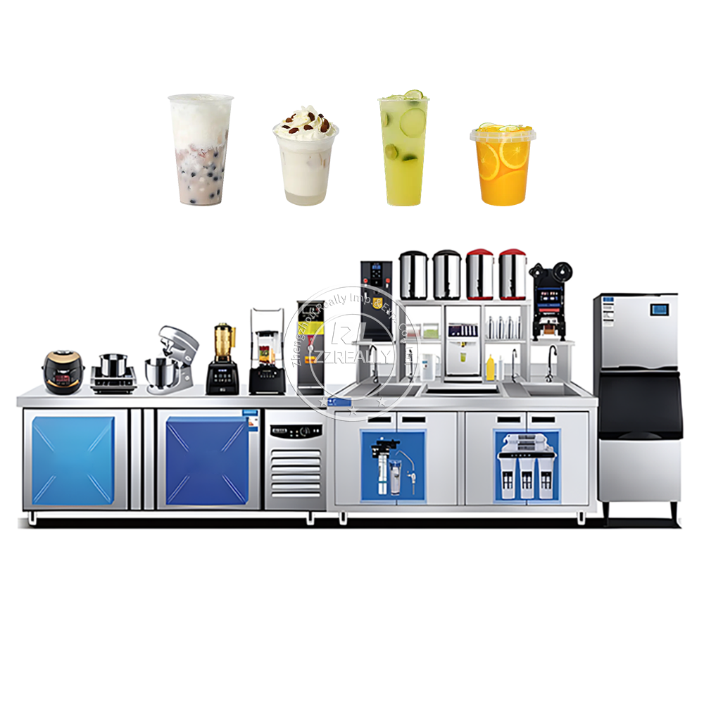 2024 Counter Fridge Worktable Refrigerator 1.5m Commercial Milk Tea Bar Fridge Water Bar