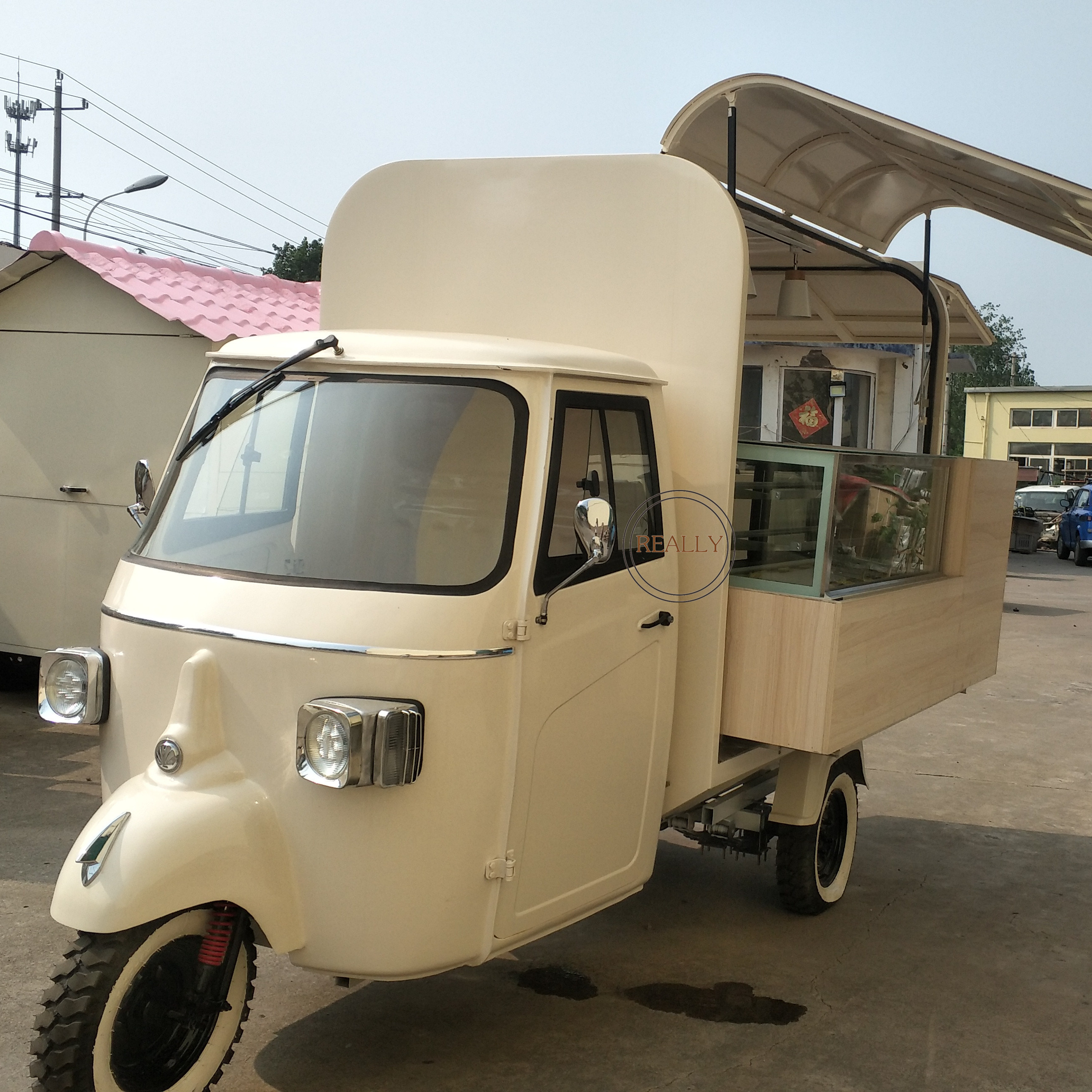 OEM Electric Tricycle Food Truck Mobile Tuk Tuk Ice Cream Cart Concession Snack Food Trailer