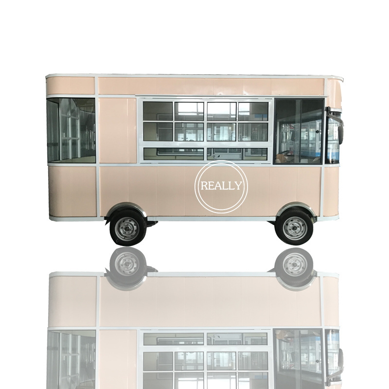 Custom Ice Cream Vending Food Trucks Electric Fruit Juice Cart to Sell Food on Street Stainless Steel Customized RL-BG350