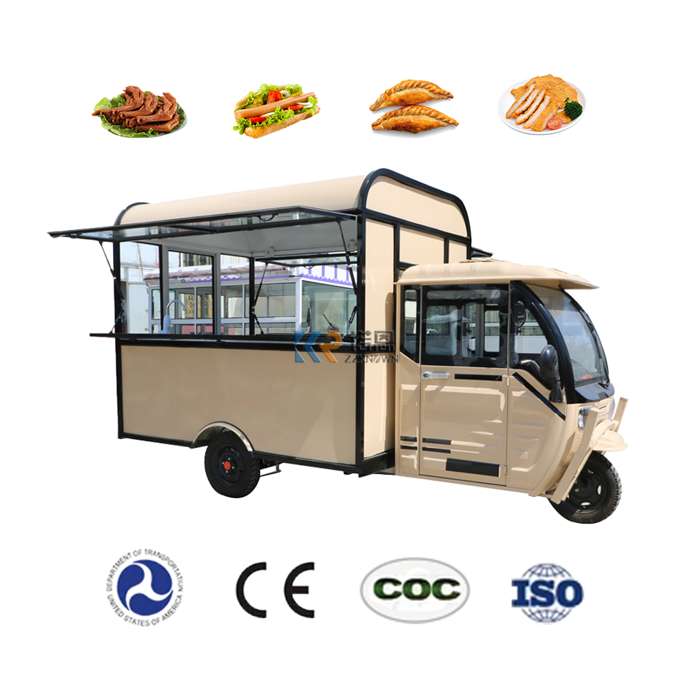 Electric Tricycle Food Cart Mobile Food Cart Tricycle Food Truck Trolley Cart For Sale