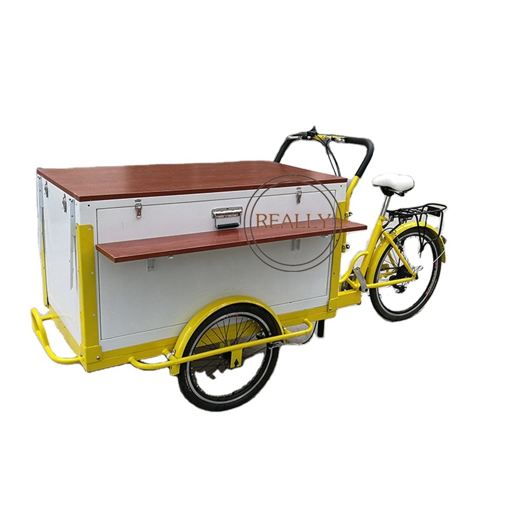 2024 Mobile Coffee Reverse Ride Tricycle Hot-selling Outdoor Coffee Vending Truck Cargo Bike