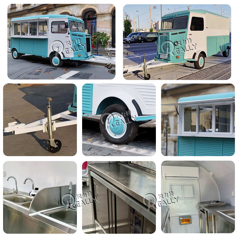 2024 Electric Food Truck for Sale USA Italian Mobile Fully Equipped Food Cart Ice Cream Truck with Kitchen Equipment