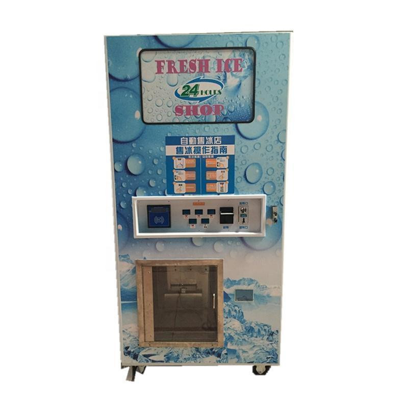 450kg/day 24 Hours Automatic IC Card Pure Ice Water Vending Machine Automatic Bagging And Bulk Sell Outdoor Ice Vending Machine