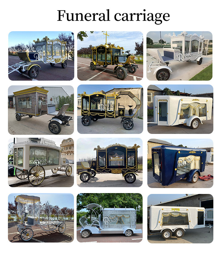 2024 High Quality Horse Drawn Hearse Funeral Horse Carriage Hearse For Sale Funeral Coffin Carriage