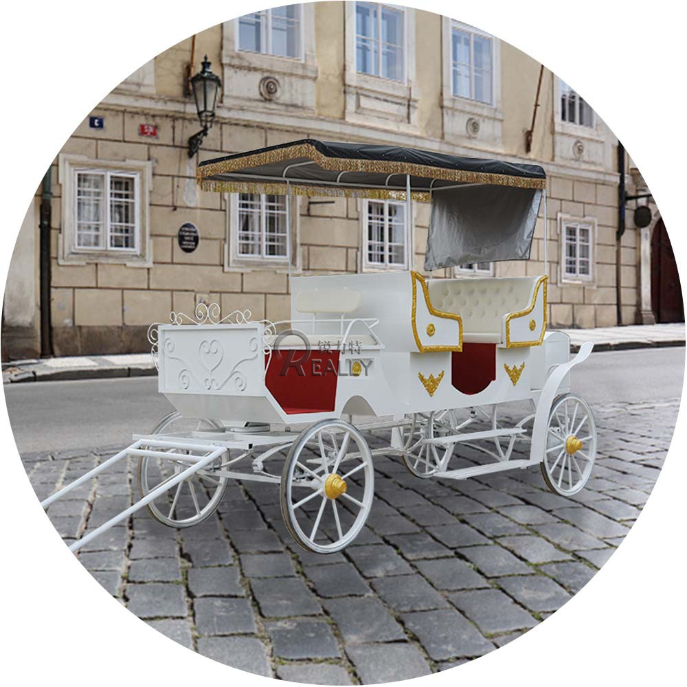 Full Royal Horse Carriage Sightseeing Limousine English Style Horse Wagon Sightseeing Electric Horseless Carriage