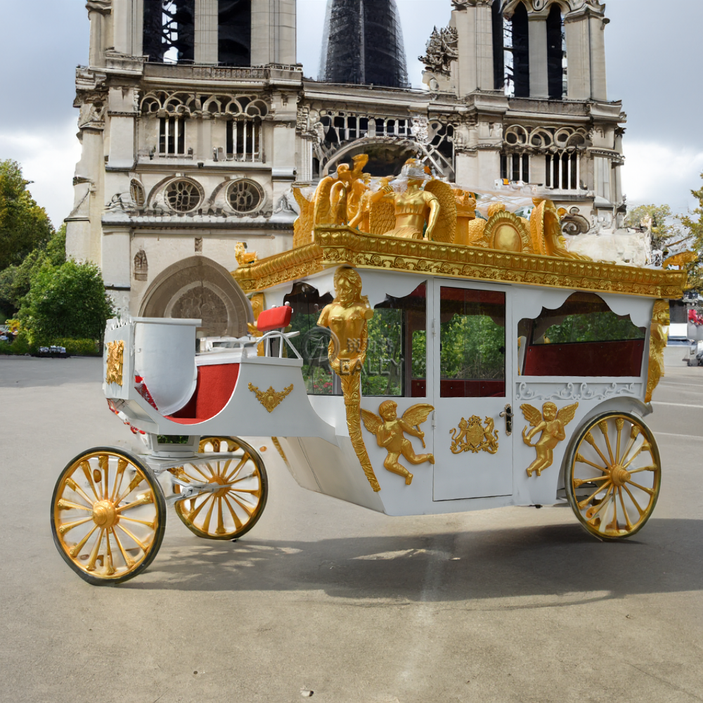 2024 European Style Horse Carriage Marathon Training Horse Carriage For Sale Wedding Electric Horse Carriage