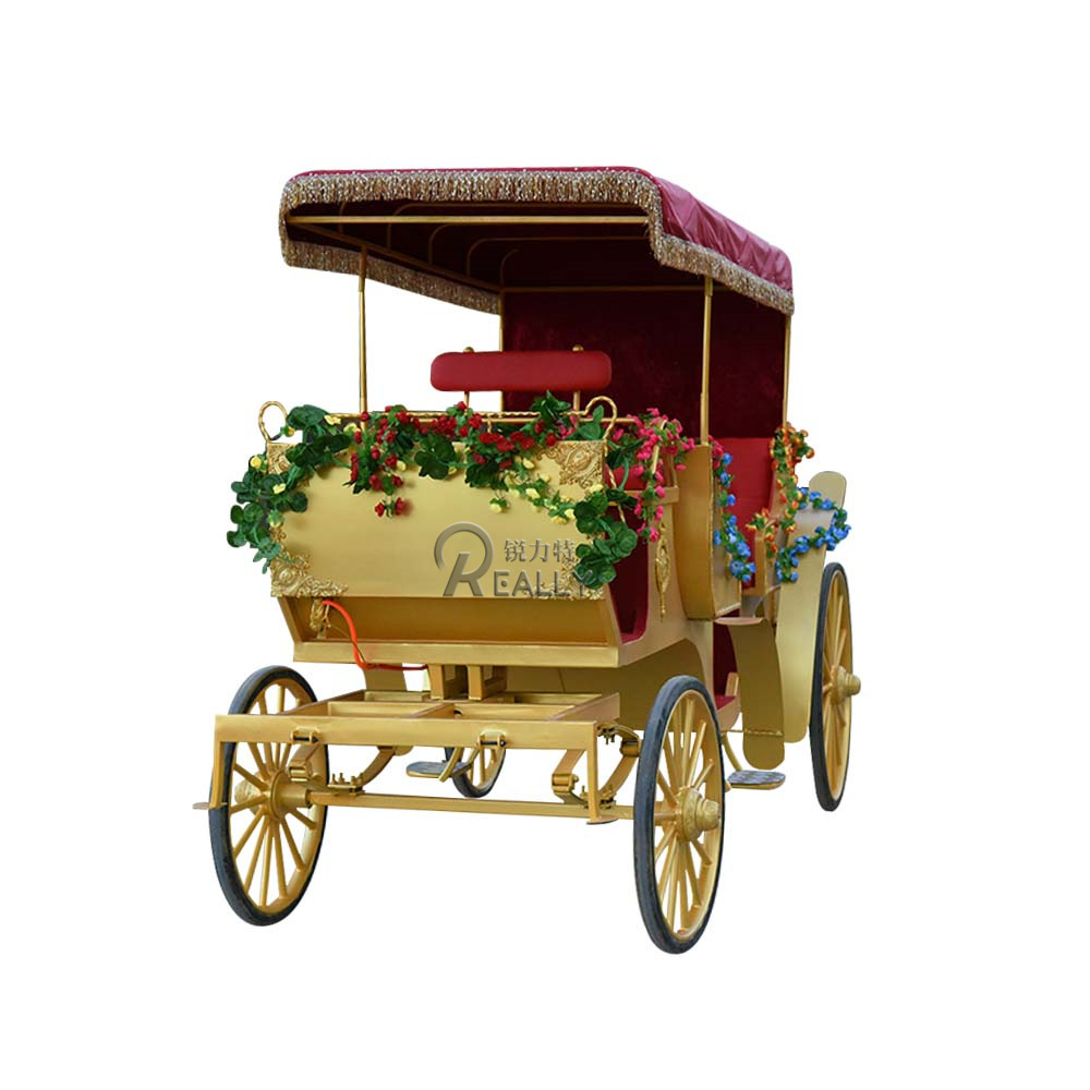 2024 High Quality Marathon Horse Wagon Horse Carriage Park Sightseeing Tour Horse Carriage