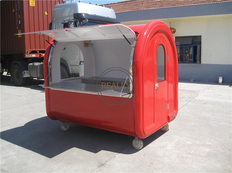 2022 Mobile Hand Push Food Kiosk Customized Hot Dog Vending Kiosk Catering Carts with CE Certification