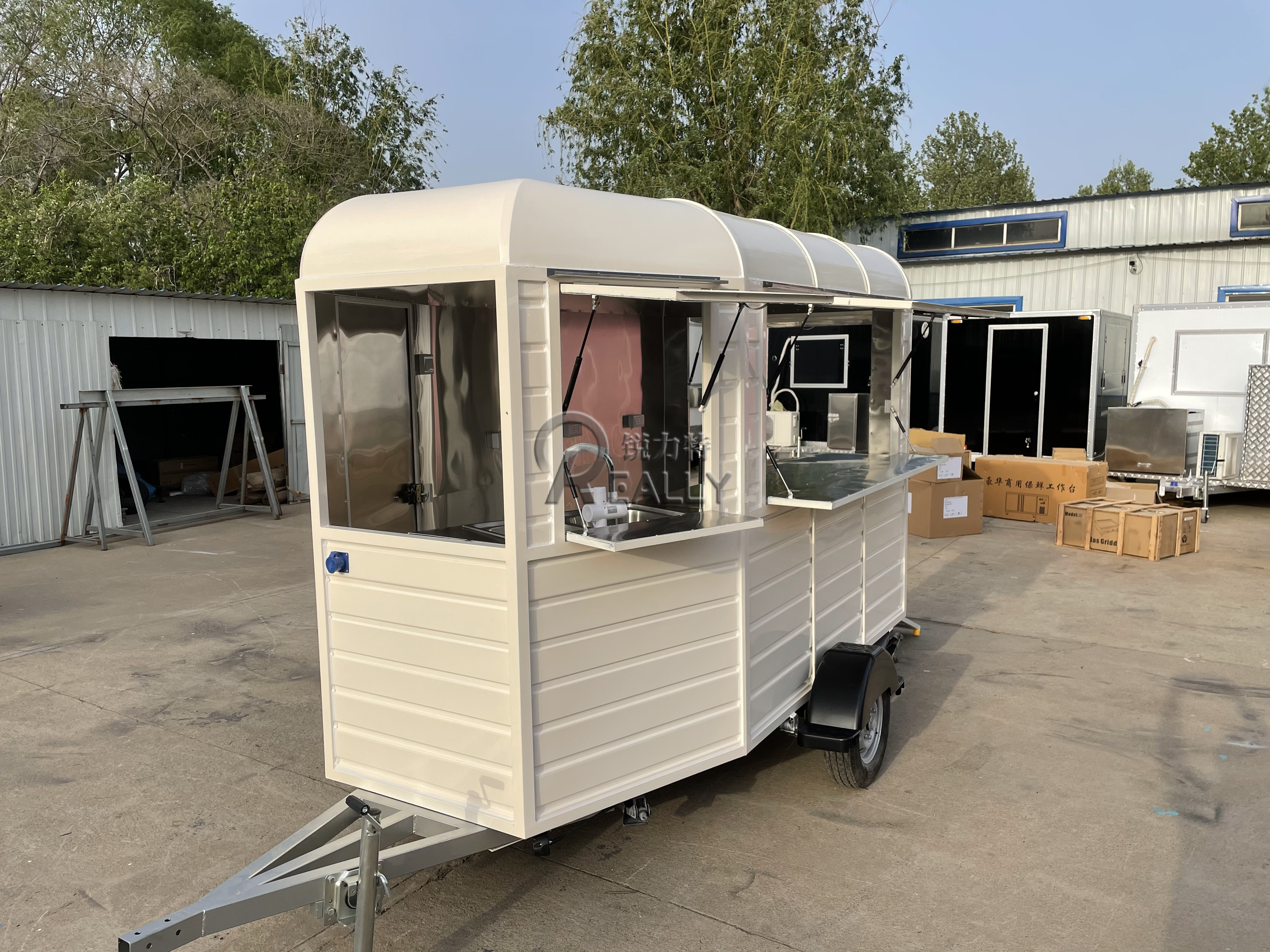 DOT CE Concession Food Truck with Full Kitchen Equipment Mobile Bar Car Van Customized Hot Dog Cart Street Fast Food Trailer