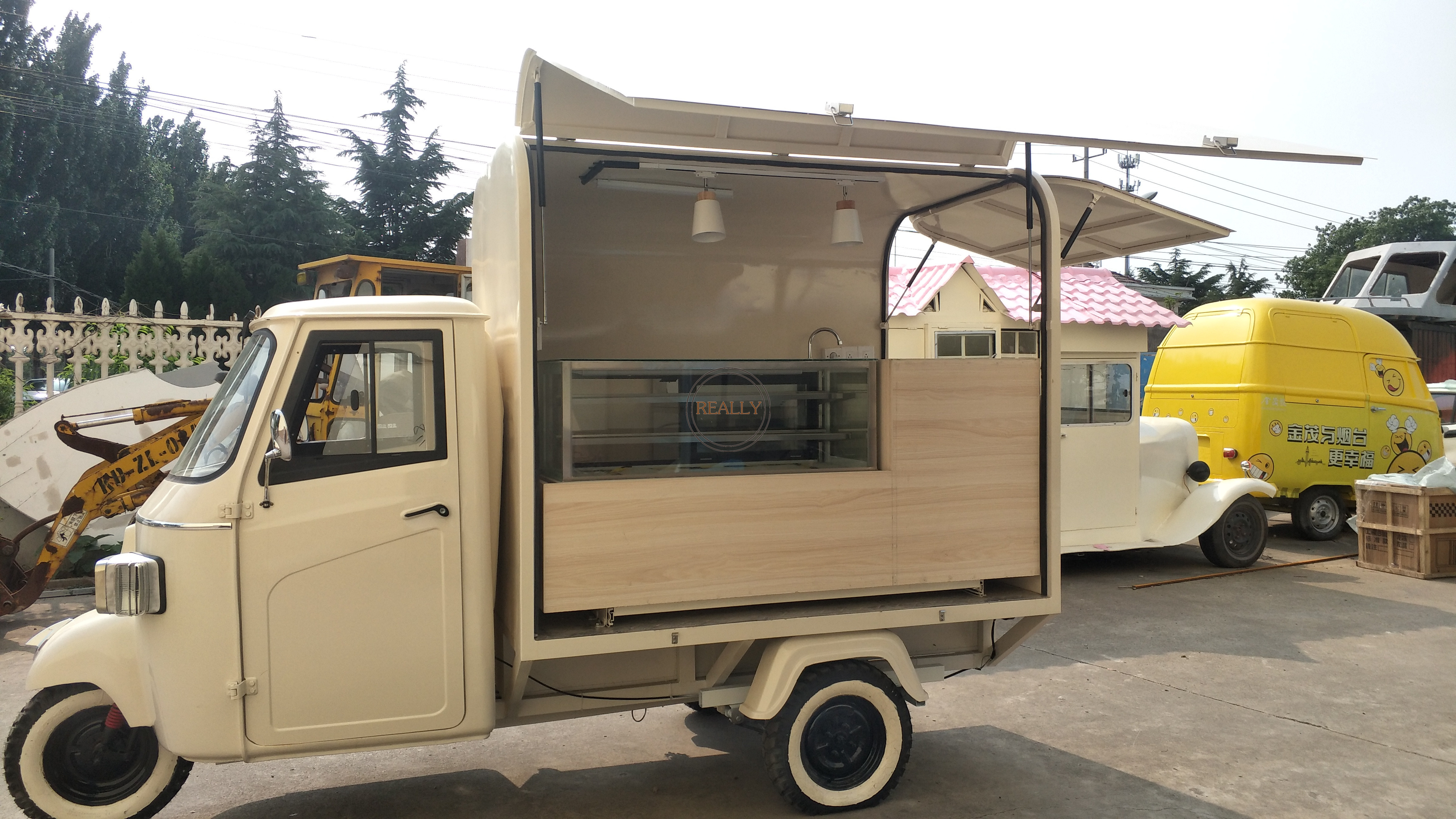 OEM Electric Tricycle Food Truck Mobile Tuk Tuk Ice Cream Cart Concession Snack Food Trailer