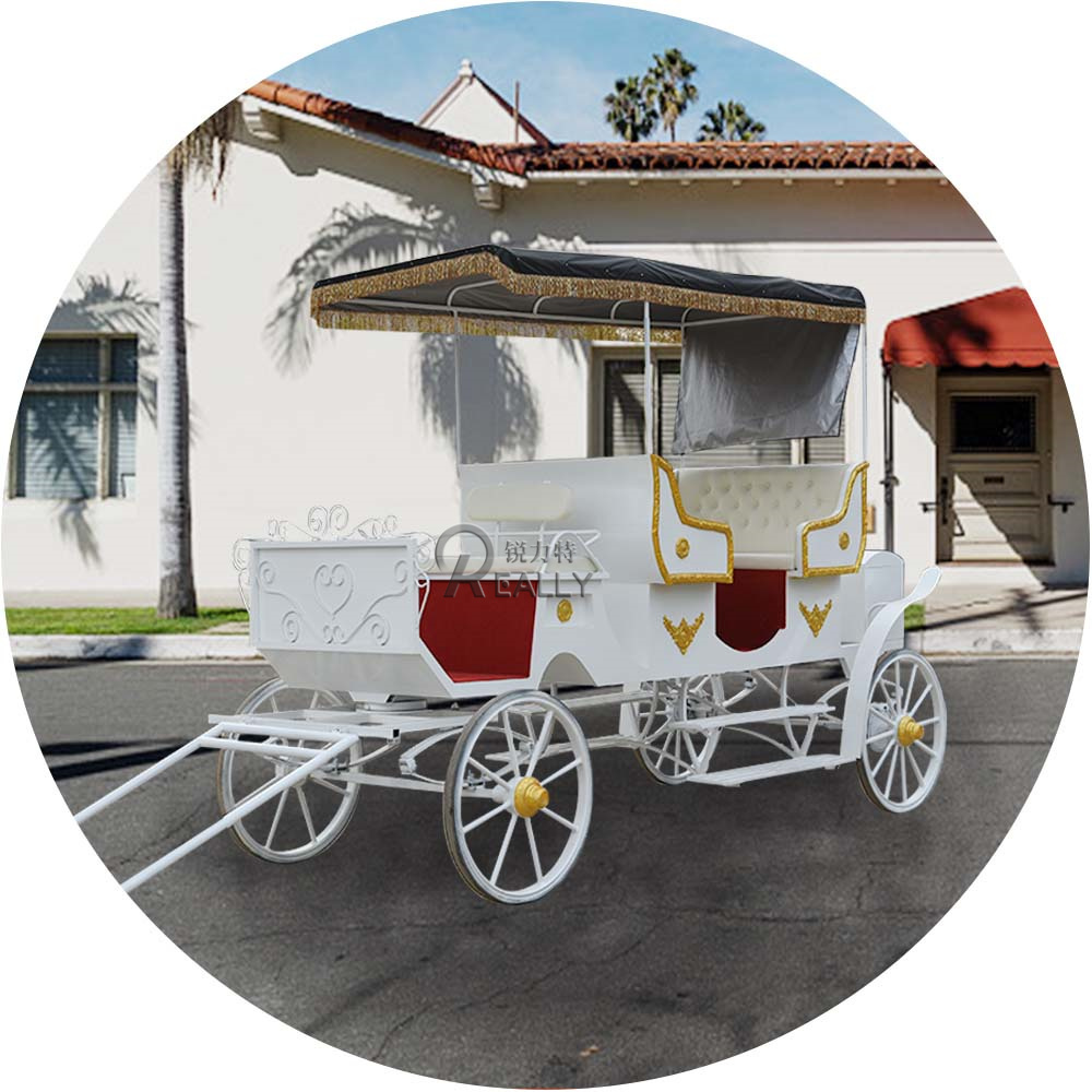 Full Royal Horse Carriage Sightseeing Limousine English Style Horse Wagon Sightseeing Electric Horseless Carriage