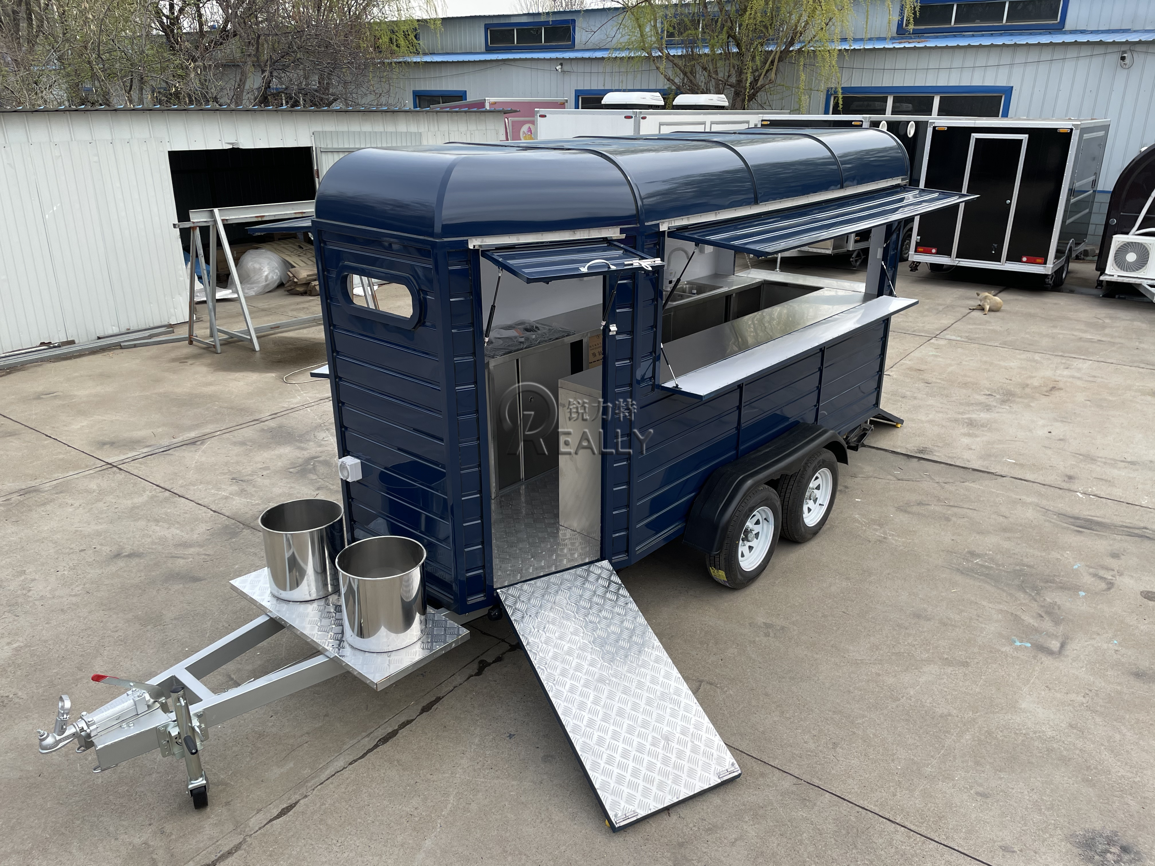 Mobile Food Truck Hot Dog Ice Cream Food Kiosk Coffee Cart Food Trailer with Full Kitchen Equipped DOT CE Concession