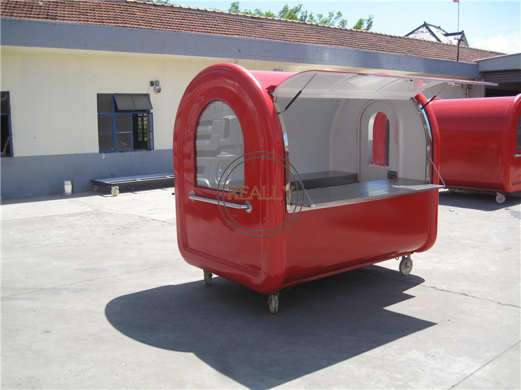 2022 Mobile Hand Push Food Kiosk Customized Hot Dog Vending Kiosk Catering Carts with CE Certification