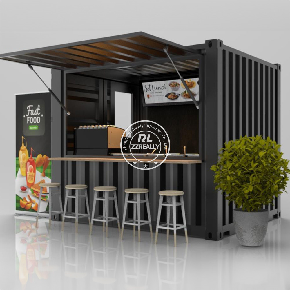 2024 Prefab Outdoor Bar And Bbq Prefab Restaurant Prefab Bar Counter Coffee Shop 40ft Container Bar