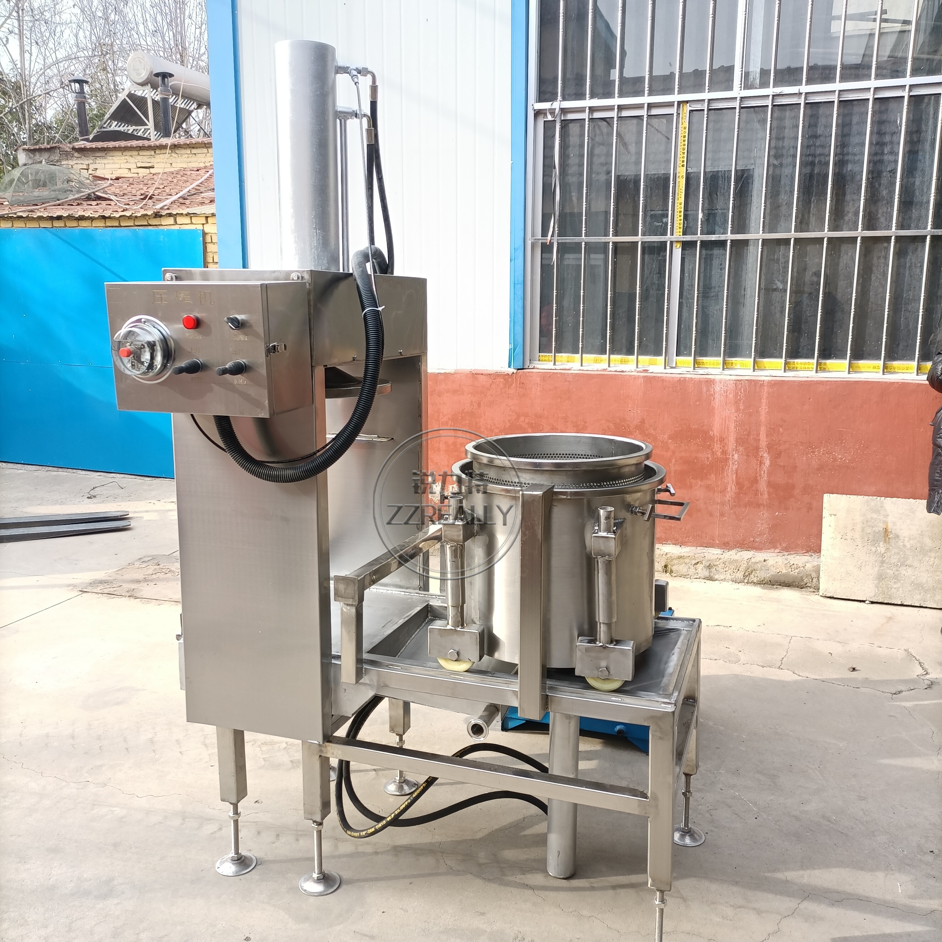 2022 100L Industrial Hydraulic Fruit Vegetable Filter Press Juice Extractor Grape Squeezing Pressing Juice Making Machine Dehydrator