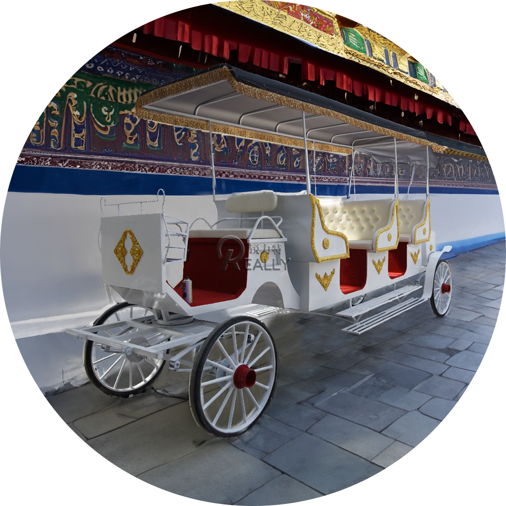 2024 Luxury Four Wheels Royal Horse Carriage For Sale Park Sightseeing Tour Horse Carriage Tourist Special Transportation