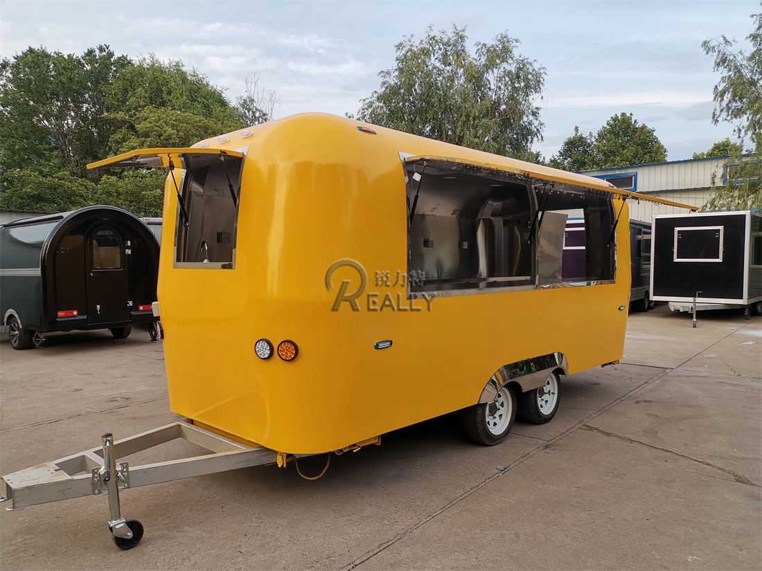 Custom Fast Food Car Trailer Mobile Airstream Food Truck Pizza Truck Bbq Churros Fast Food Cart For Sale With Full Kitchen