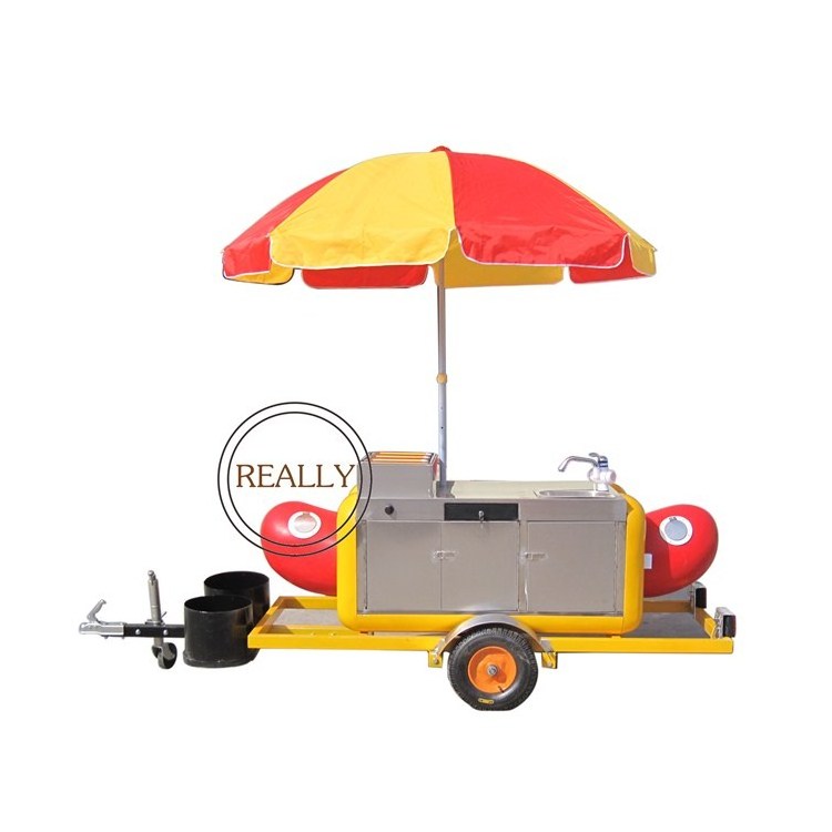 2024 Gas hot plate hot dog catering cart with umbrella