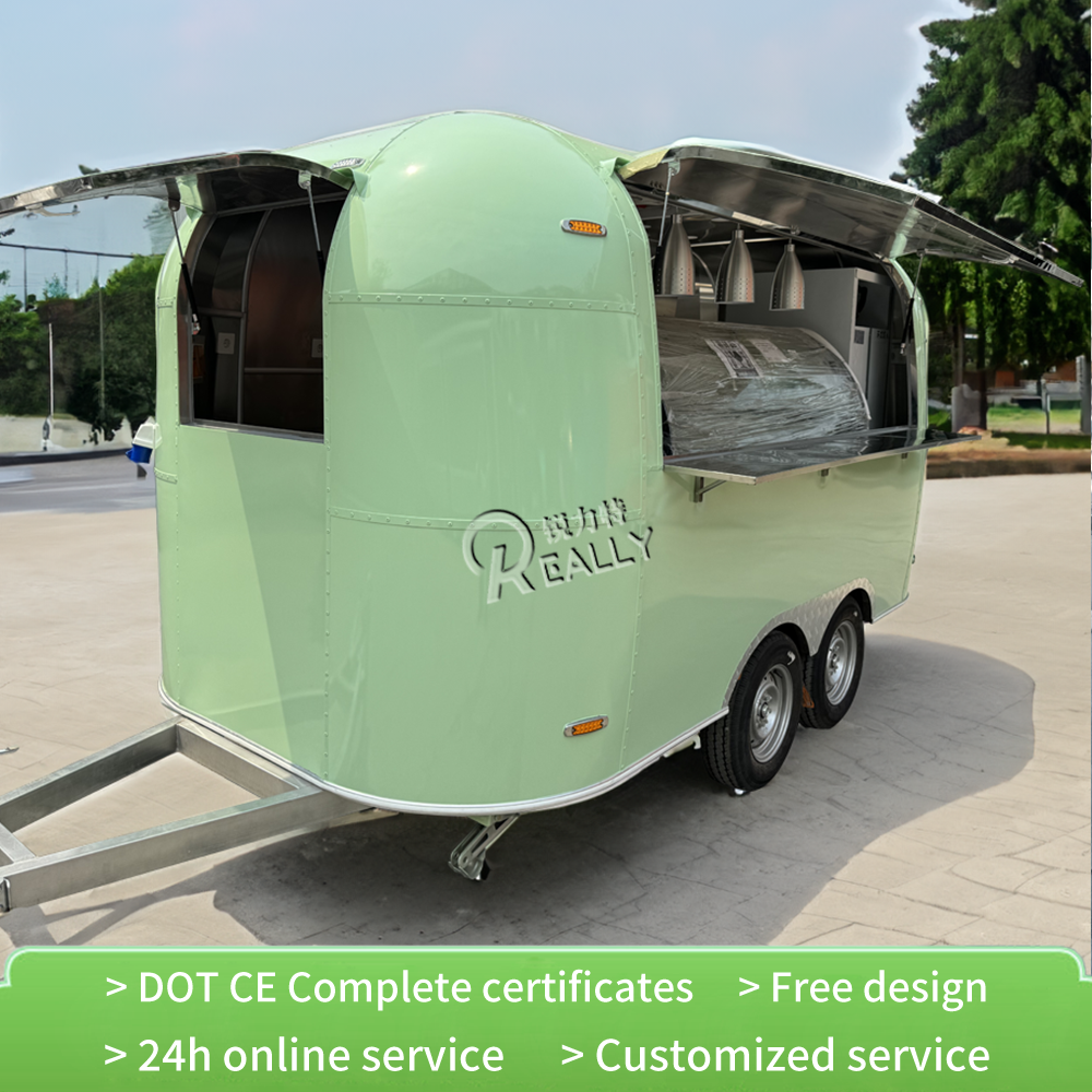 2024 Chinese Ice Cream Food Trailer Hot Dog Cart Mobile Airstream Food Truck For Sale