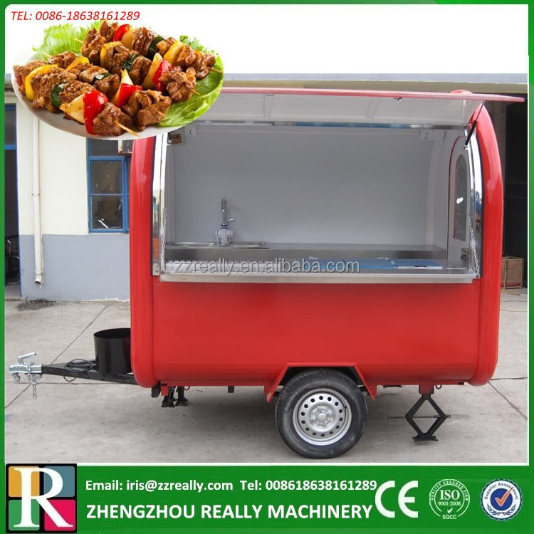 2024 Stainless steel food car/mobile kitchen/coffee kiosk/ice cream cart for sale