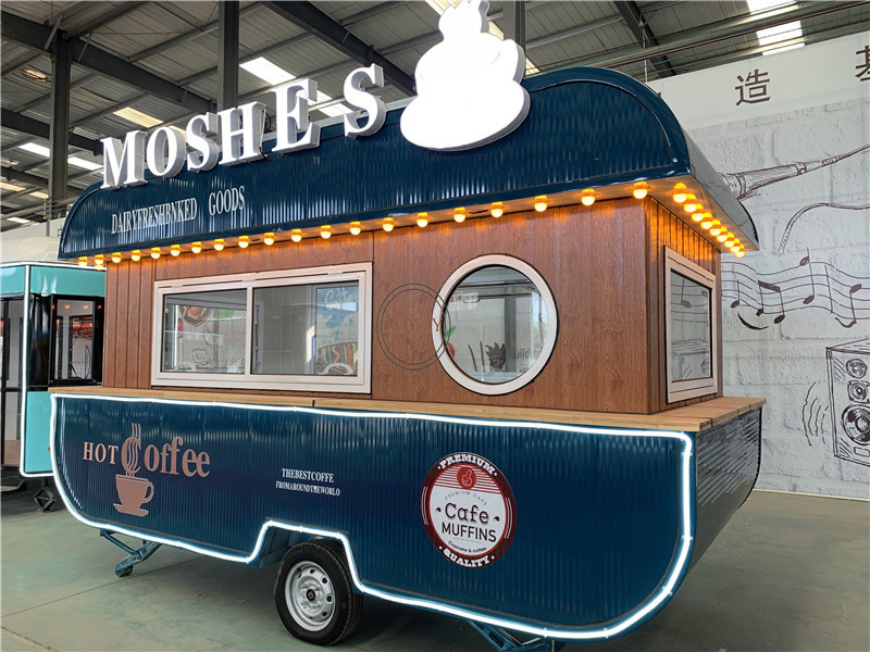 OEM Newest Mobile Fast Food Truck Van Hot Dog Ice Cream Dinner Kiosk Hamburger Coffee Ship Type Carts