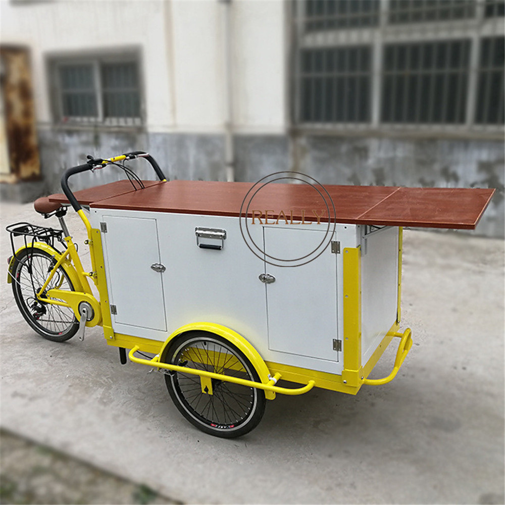 2024 Mobile Coffee Reverse Ride Tricycle Hot-selling Outdoor Coffee Vending Truck Cargo Bike