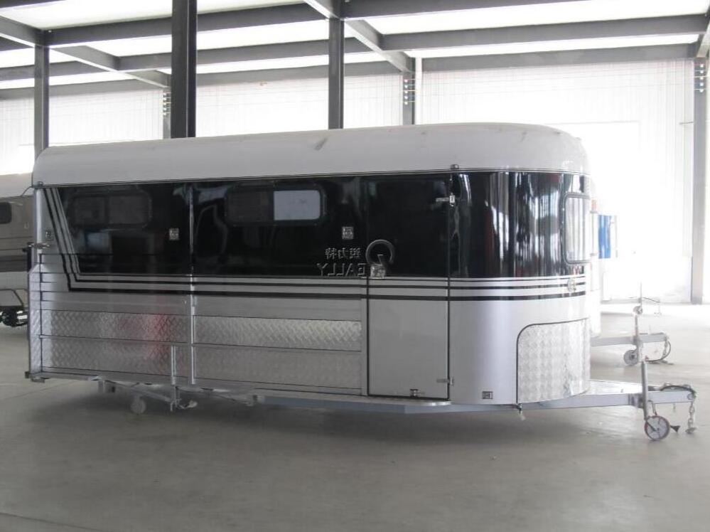 New Product Black Horse Trailers For Sale Transportation Truck 3 Angle Floats Fiberglass Floor Box Trailer