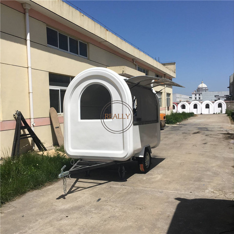 REALLY Black Customized Multifunctional Food Trailer/Coffee Food Truck with Baking Equipment/ Pizza Hamburger Camper Cart