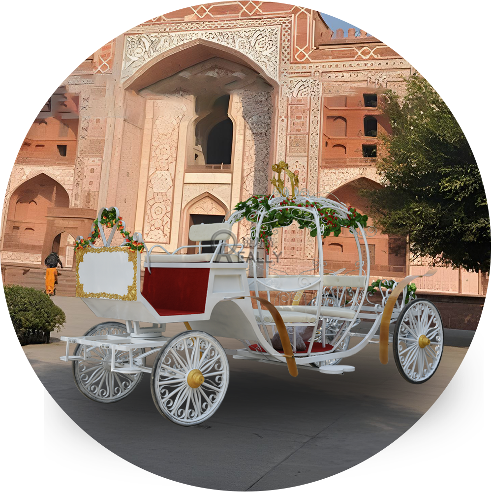 Electric Classical Royal Horse Carriage Horseless Carriage Customized Add Air Conditioning And LED Horse Carriage