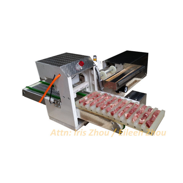 High-speed Motor Kebab Skewer Making Machine Stainless Steel  Meat Skewer Machine Souvlaki Skewer Machine