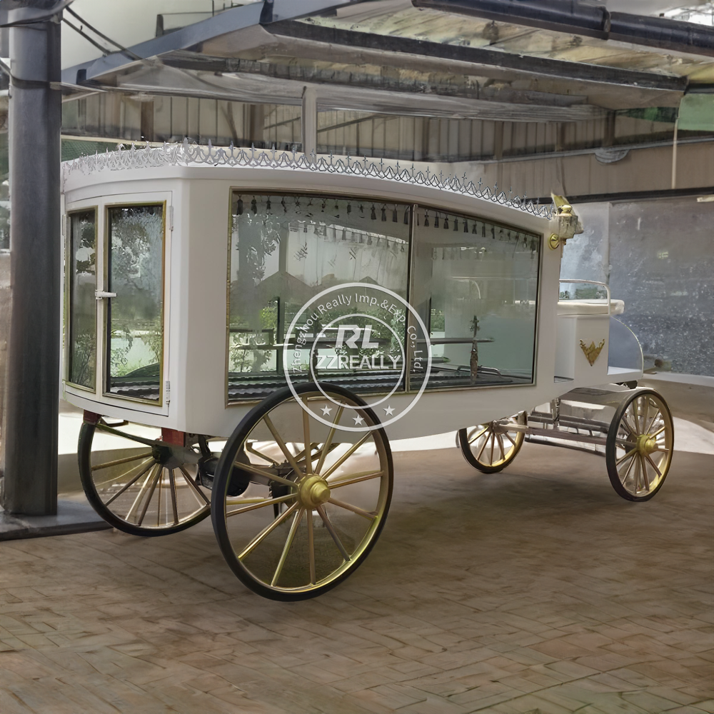 2024 Classic Limousines Beautiful Funeral Car Luxury Horse Drawn Hearse For Sale Funeral Horse Carriage