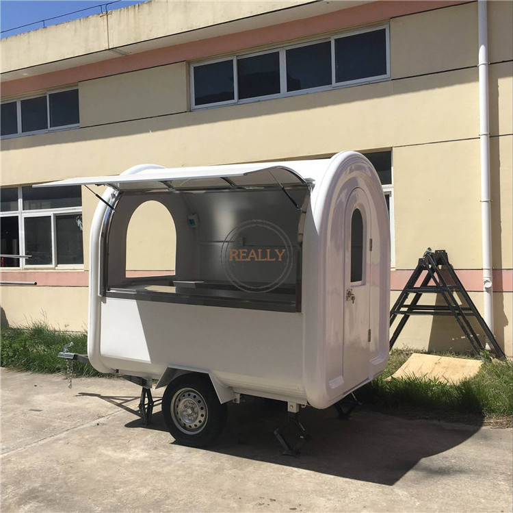 REALLY Black Customized Multifunctional Food Trailer/Coffee Food Truck with Baking Equipment/ Pizza Hamburger Camper Cart